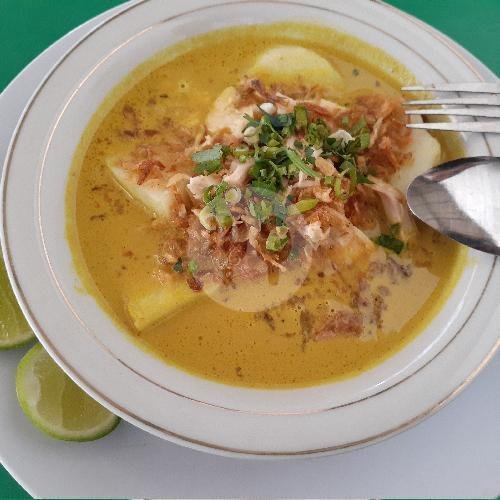 Telur Rebus menu Bubur Ayam & Lontong Kari Ayam, Simpang Baleendah