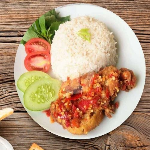 Nasi Ayam Serundeng menu Ayam Bakar Teh Neng, Pesantren