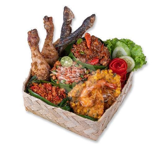 Sego Besek Krengsengan 4-5  Pax menu Sego Sambel Cak Uut, Sukun