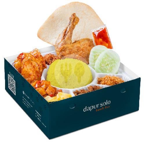 Nasi Langgi Kuning Solo Empal menu Dapur Solo Lunch Box, Semanggi