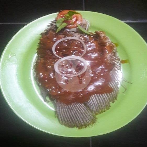 Lele Bakar Bumbu menu RM Pondok Apung, Rogojampi