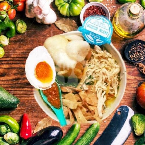 Paket Bersatu Spesial Telor Asin menu Bubur Ayam Khas Cirebon Neng Nita, Pesapen Pasar 22