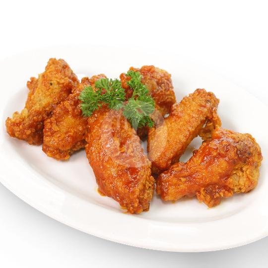 Honey Garlic Chicken Wings menu Happy Day, Juanda
