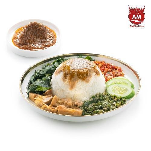 Nasi Paru Goreng Komplit menu Nasi Padang Andi Mulya, Panyileukan