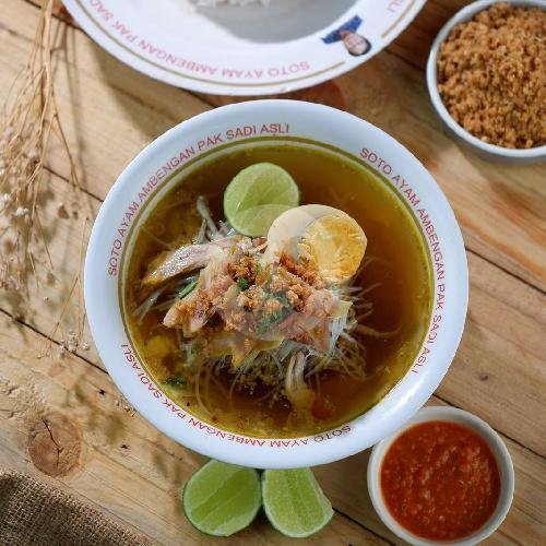 Soto Ayam Brutu Rongkong menu Soto Ayam Ambengan Pak Sadi Asli, HR Muhamad