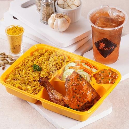 1/4 Ekor Ayam Nasi Mandhi Free Drink menu Emados Shawarma, Tembalang Semarang