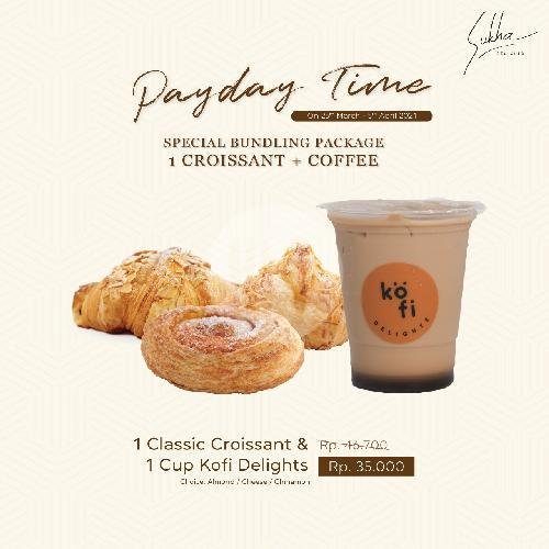 1croissant Cinamon+1cup Kopi Delights menu Sukha Delights, Paskal Hypersquare
