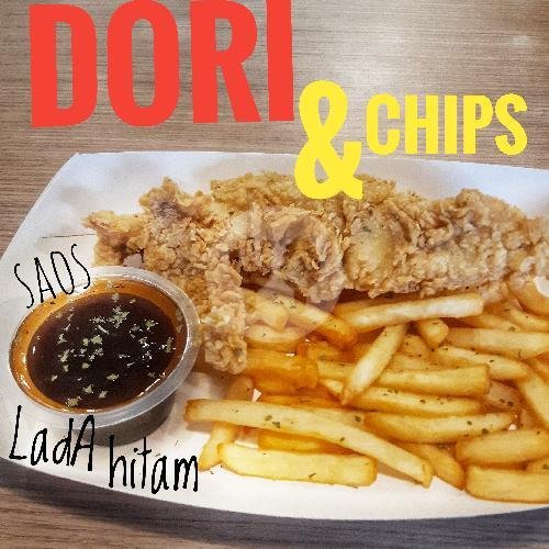 DORY AND CHIPS CHESEE menu OMAH STEAK AND CHICKEN
