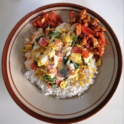 Nasi Ayam Serundeng menu Warkop 99, Kubang Sari 1