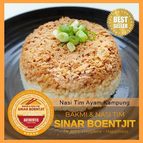 Nasi Tim Ayam Kampung Telor Asin menu Bakmi & Nasi Tim Sinar Boentjit, Tambora
