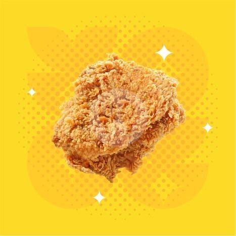 Paha Bawah Krispi menu Ayam Geprek Hara Chicken, Monjali