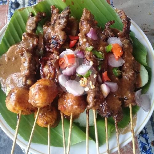 Sate lontong 1 porsi menu Sate Ayam Mas Udinwijaya, Grogol