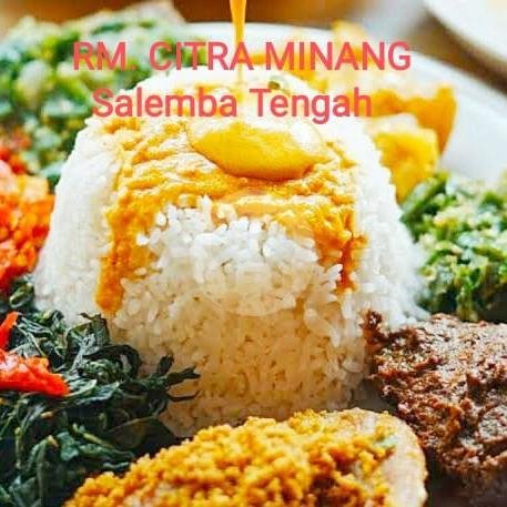 Nasi Rendang menu Nasi Padang RM Citra Minang, Salemba