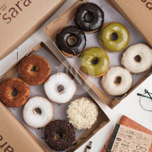 1 Box Donat Mix (6pcs) menu Roti Gandum Sarae Bakes, Dago