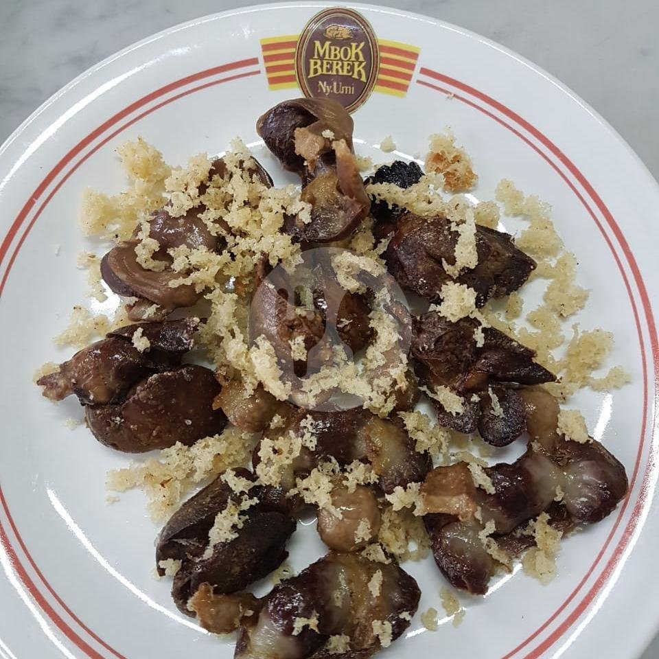 Â½ Porsi Ati/Ampela menu Ayam Goreng Mbok Berek Ny. Umi, Tebet