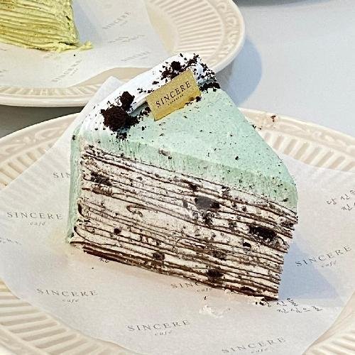 Triple Chocolate Mille Crepes Slice menu Sincere Homemade, Kliningan