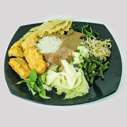 Pecel Tahu menu Kedai Pecel Pincuk, Sewon
