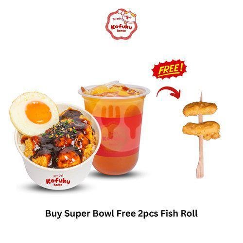 Free 2Pcs Fishroll for Super Bowl menu Kofuku Bento, Jatimulyo