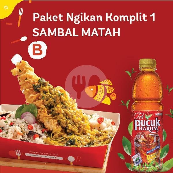 Ikan Sambal Acar Kuning+Teh Pucuk menu Ngikan, Baros Cimahi