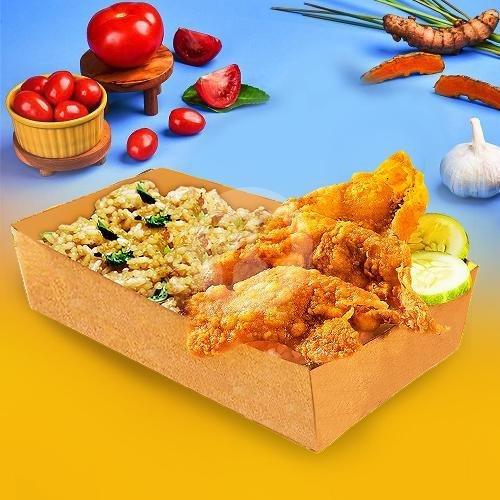Nasi Kulit Penyet Tempe menu Raja Nasi Kulit, warung omah 21