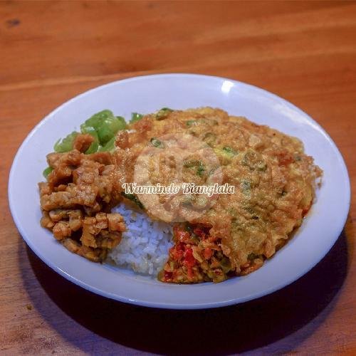 Nasi Telur Bahagia menu Warmindo Bianglala, Nusa Indah