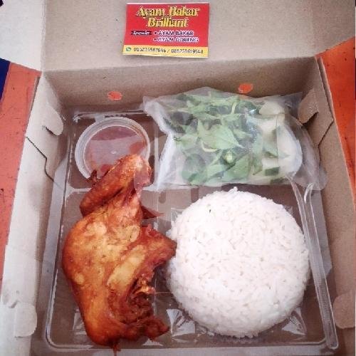 NASI TELOR TEMPE SAMBAL menu Ayam Bakar Brilliant, Jeruk