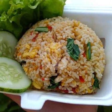 Nasi Goreng Geprek + Teh menu Kedai Umiku, Delanggu