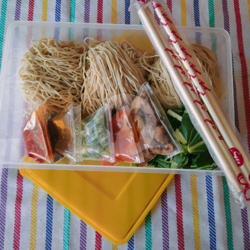 MIE AYAM PANGSIT REBUS MENTAH PER BOX ISI 2 menu Mie Ayam Bang Abu, Kayu Putih
