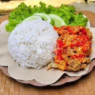 PAKET HEMAT (Nasi ayam geprek sambal bawang + kubis goreng + es teh) menu Ayam geprek jowangsi sukun