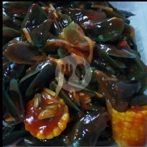 Kerang Tahu menu Seafood Kerang Tumpah Kang Dansek, Lapang Tembak Selatan