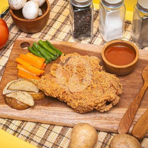 Steak Ayam Crispy Blackpepper menu Steak Ayam Rakyat, Taman Sunter Indah