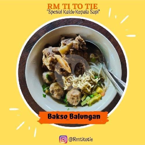Bakso istimewa menu RM Titotie 1, Comal