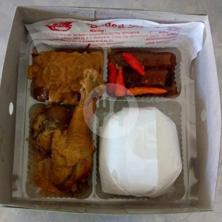 Nasi Gudeg Sambal Goreng Komplit (Dos Kecil) menu Gudeg Ayu, Sukoharjo