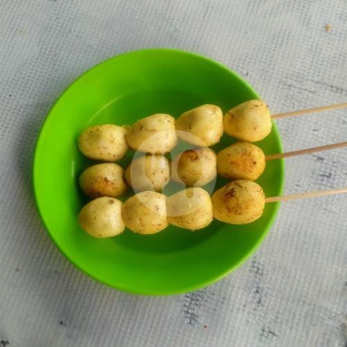Sate Ati menu Bubur Ayam Berhias, Buaran Raya