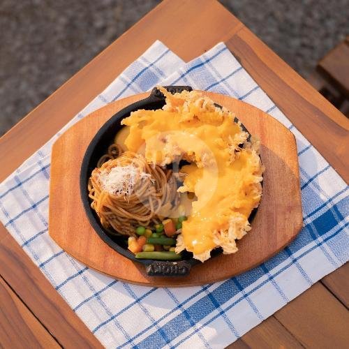 J6. Spaghetti Double Chicken Blackpapper menu Choky Spaghetti Steak & Coffee, Keputih Surabaya