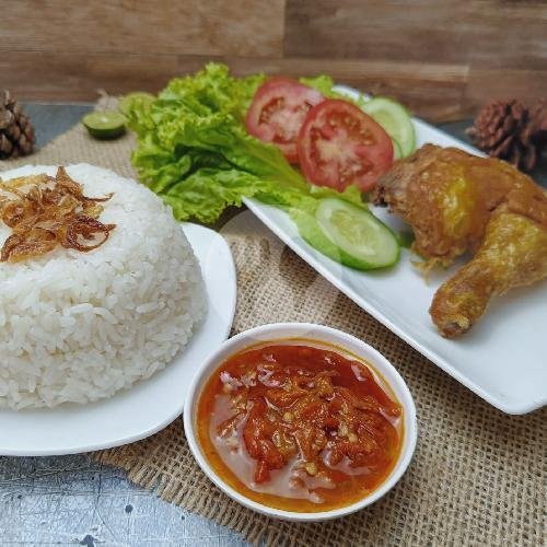 Nasi+Dada Ayam Penyet Cabe Merah menu Ayam Bakar Bang Toyib, Mangga Besar