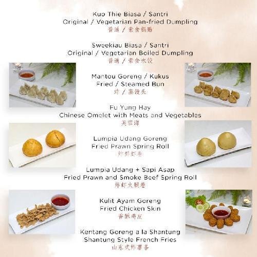 Kuotie Panggang Vegetarian menu Shantung Restaurant, Pasar Baru