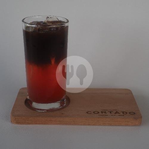 Raspberry Americano Fruity menu The Cortado