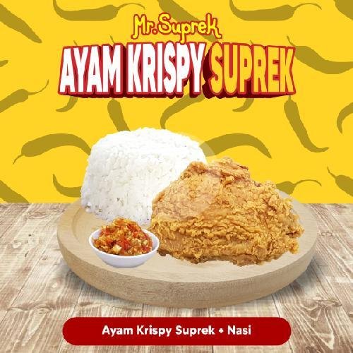 Ayam Geprek Original + Nasi menu Ayam Geprek Mr. Suprek, Untag