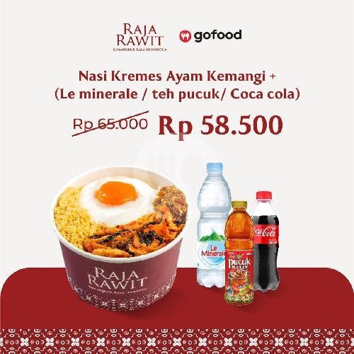 Nasi Kremes Ayam Kemangi + Minuman menu Raja Rawit, Kuningan