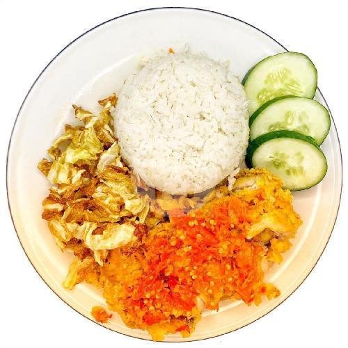 Ayam Geprek + Kol Tahu Tempe + Nasi menu Ayam Geprek Bu Rini 6, Candi Gebang