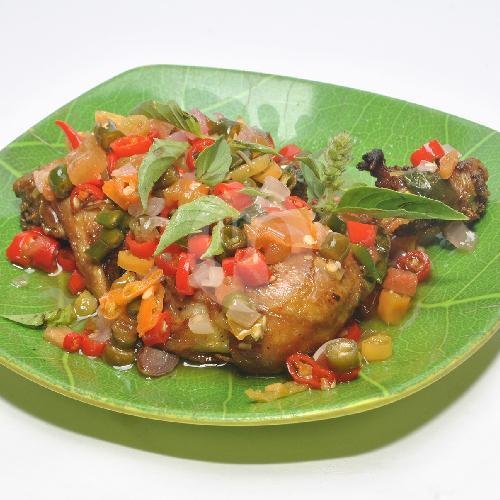 Ayam Biasa Goreng / Bakar Dabu-Dabu menu Ayam Bakar Cemani Spesial Bumbu Rujak, Ahmad Yani