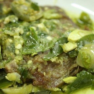 Dendeng Batoko Lado Hijau(dendeng Lambo ) menu NASI KAPAU RAYA, SATU TIGA, UKM SENEN