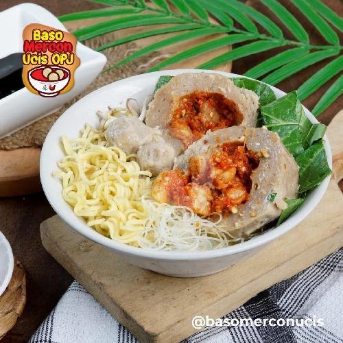 Baso Beranak menu Baso Mercon Ucis, Sukajaya