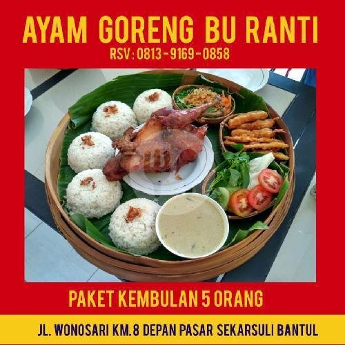Paket Dahar Kembulan 5 Orang menu Ayam Goreng Bu Ranti Jogja, Banguntapan