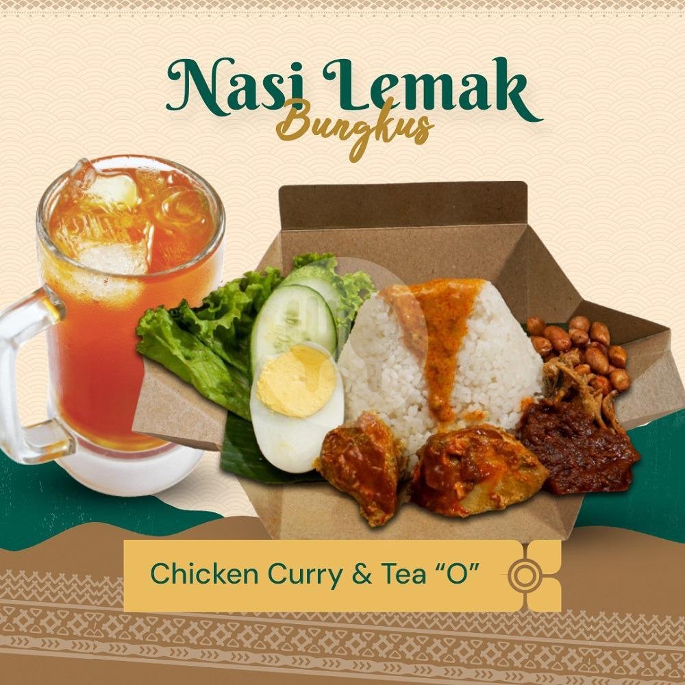 Burger Nasi Lemak With Chicken Skin + Tea O menu Papparich Malaysian Delights, PIK