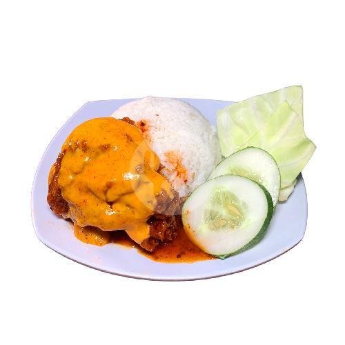Crispy Spicy Chicken Saus Mentai + Nasi menu PREKSU (Ayam Geprek & Susu), Warungboto UAD