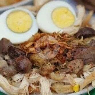 Bubur Ayam Porsi Mantap + Telor Asin + 1 Sate menu Bubur Ayam Lik Basir, Pancoran Barat