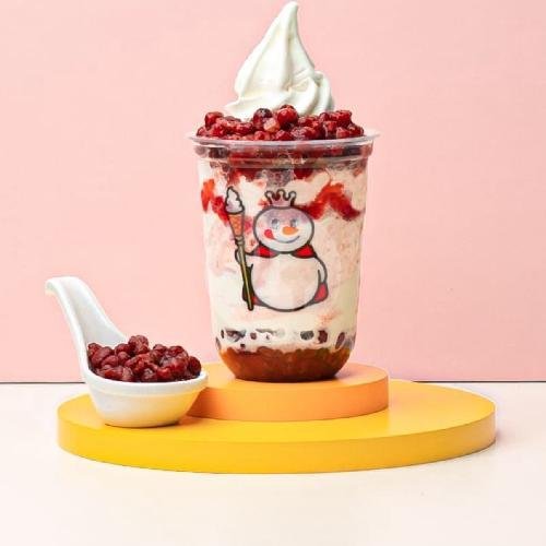 Strawberry Smothies menu Mixue, Bhayangkara
