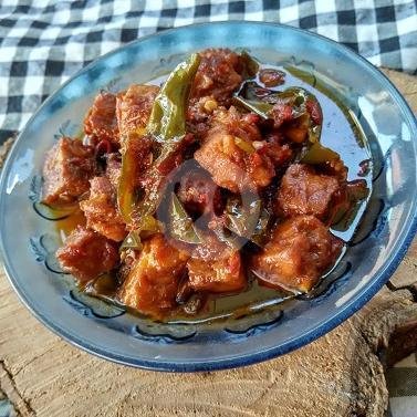 Oseng Tempe menu Mbah Gembil Spesial Ayam Srundeng, Brebes